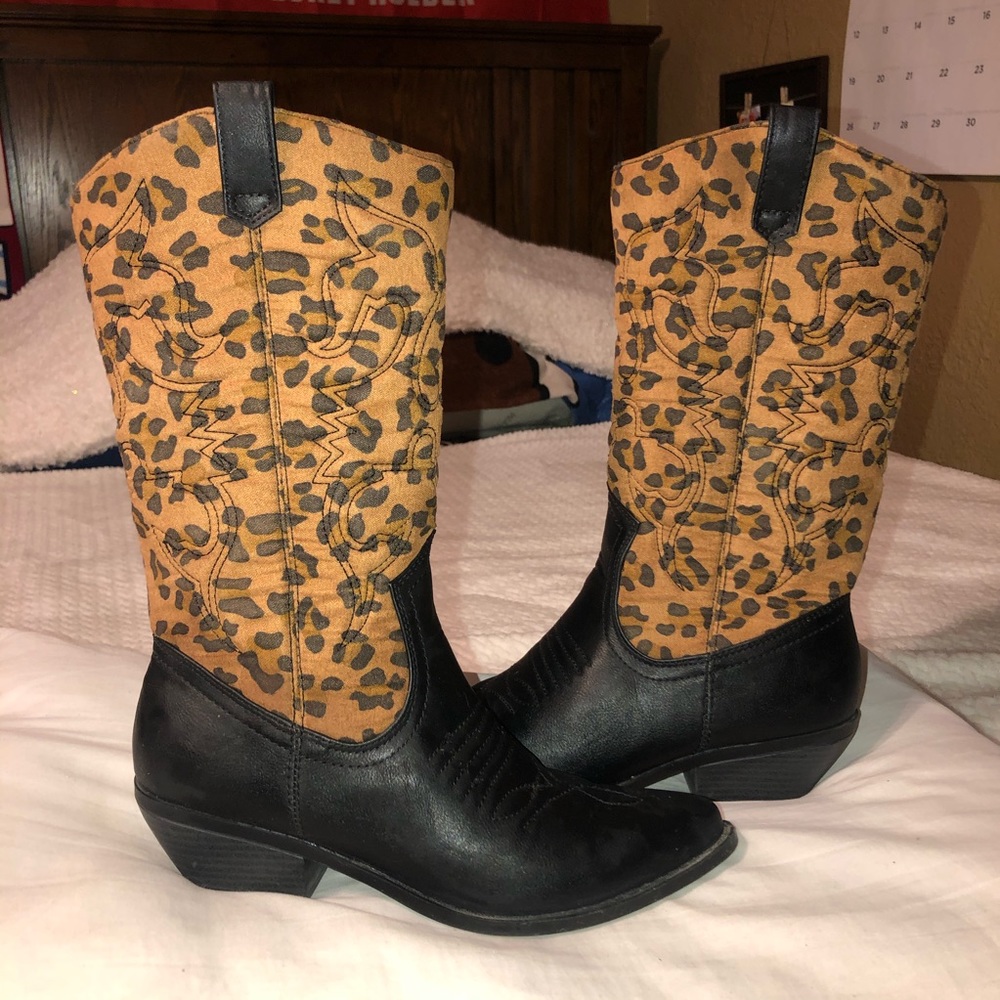 Rue 21 Cheetah Cowboy Boots